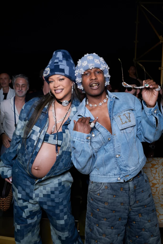 Rihanna and A$AP Rocky at Louis Vuitton Pharrell Williams show 